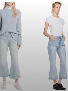 FRAME Rigid Re-Release Le Cropped Flare Jeans Size 25 in Shade Fifty Four